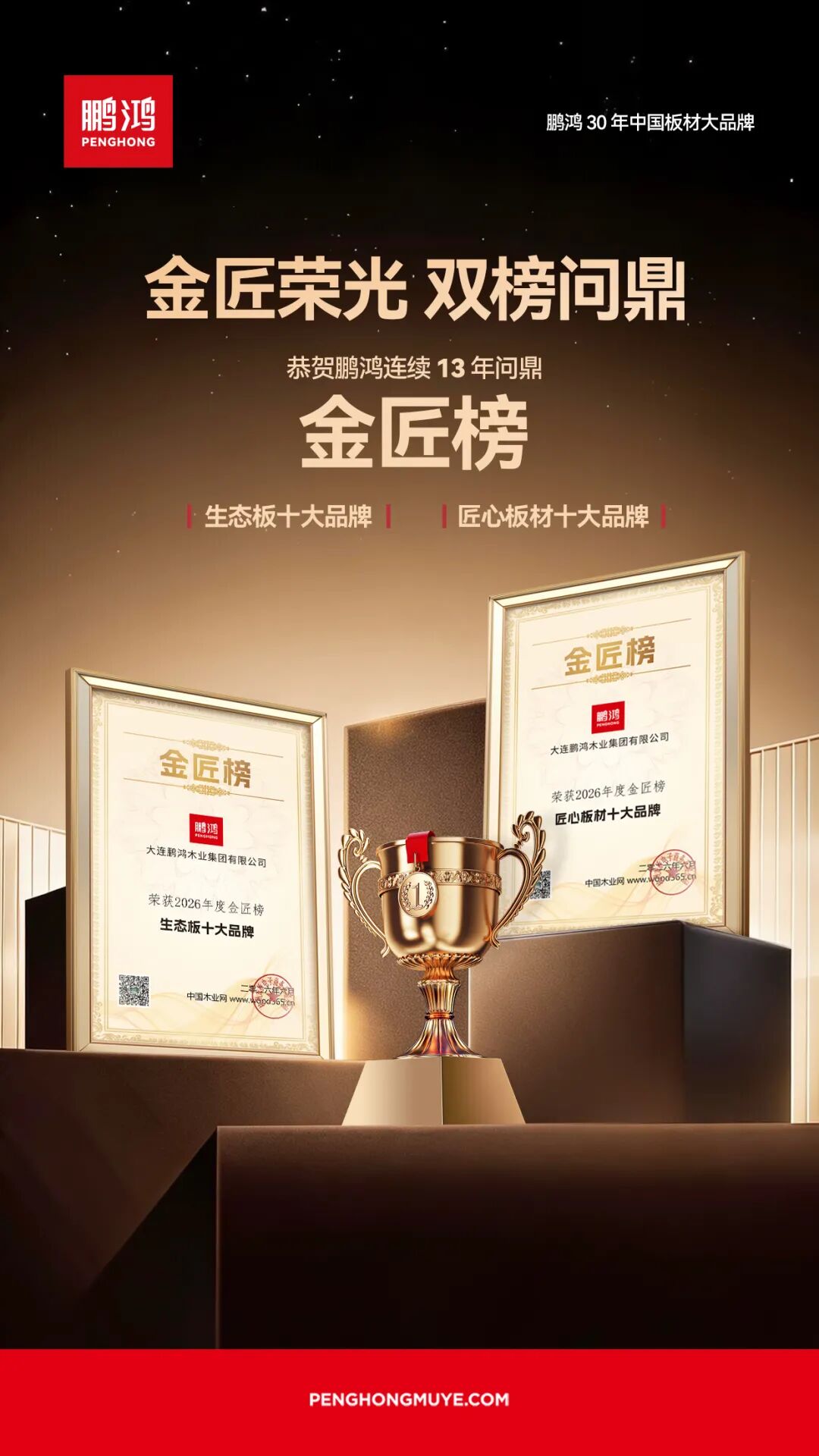 金匠荣光 双榜问鼎｜腾博官网诚信为本以实力续写板材传奇